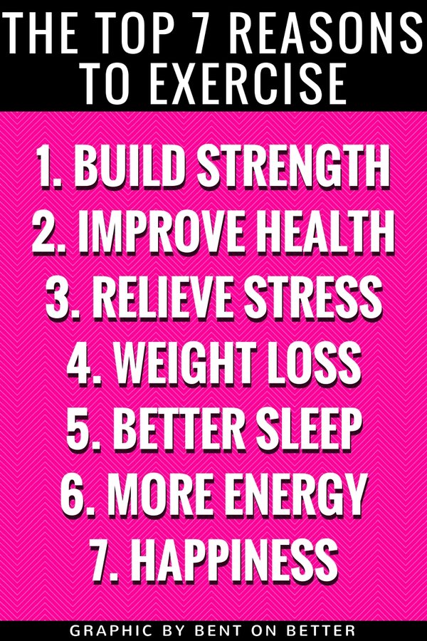 Bent On Better - The Top 7 Reasons To Exercise